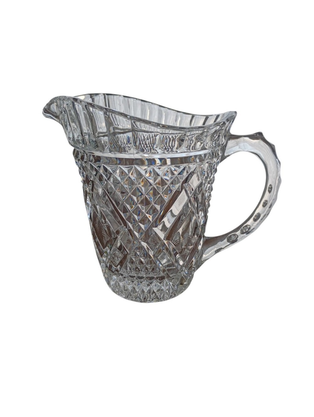 Vintage 1985 FTD Crystal Small Pitcher 16oz